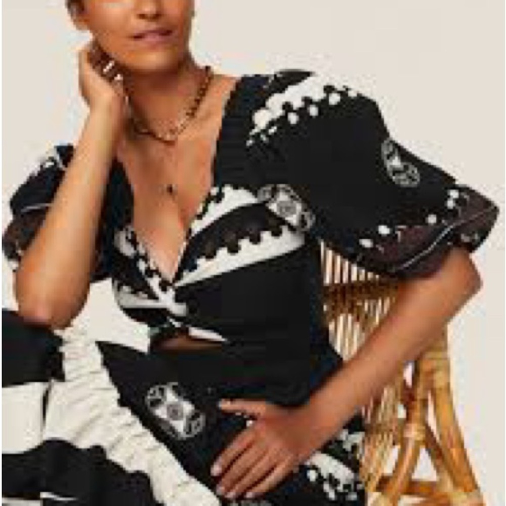 Sea New York Black and White Maxi Dress
